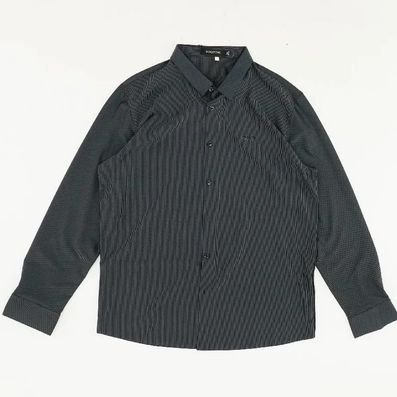 Charcoal Solid Long Sleeve Button Down