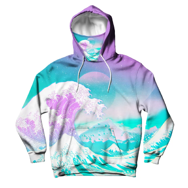 Great Wave Vaporwave Unisex Hoodie Mask