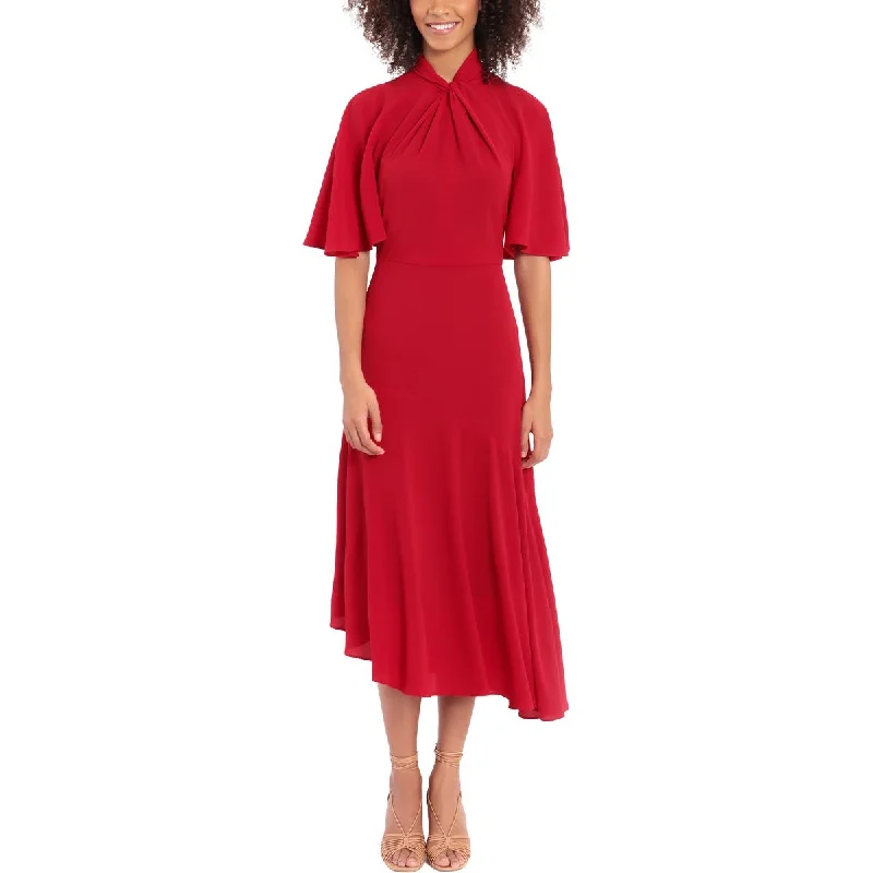 Maggy London Womens Crepe Midi Cocktail and Party Dress