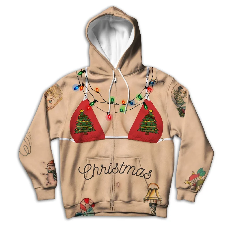 Sexy Christmas Chick Unisex Hoodie Zipup