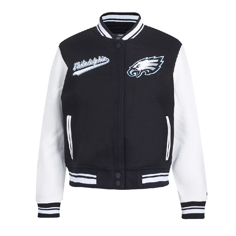 CHAMARRA UNIVERSITARIA NFL PHILADELPHIA EAGLES SCRIPT TAIL PARA MUJER