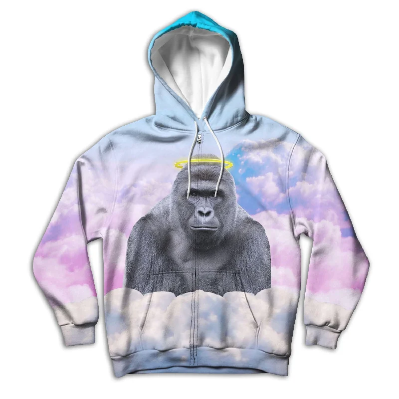 Harambe Halo Unisex Hoodie Zipup