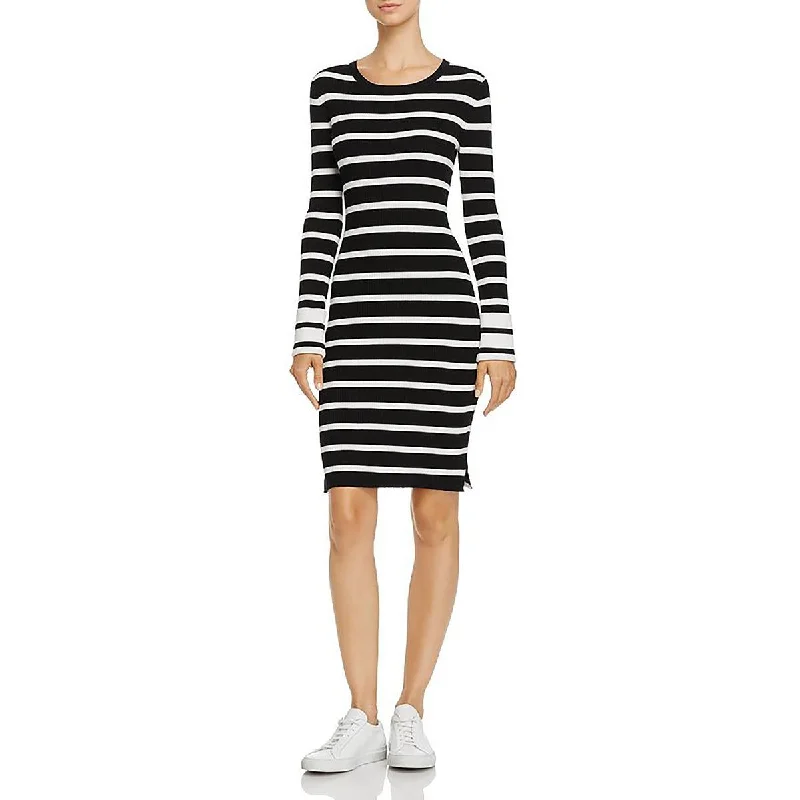 Theory Womens Above Knee RIbbed Mini Dress