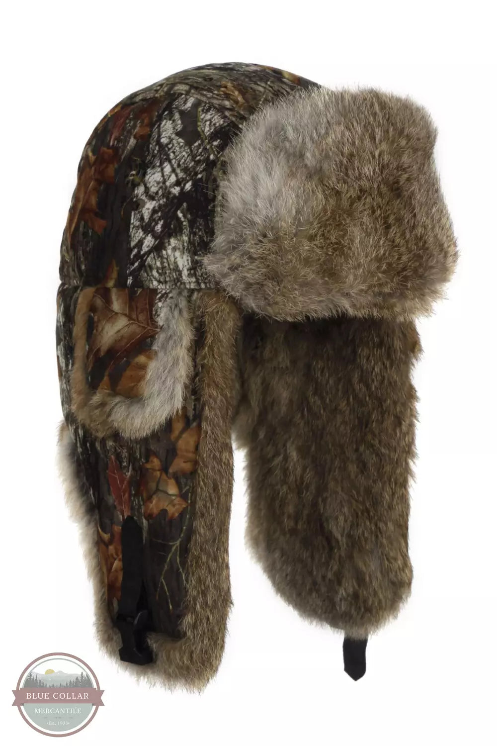 305SDMO Mossy Oak Saddlecloth Bomber Hat with Brown Fur