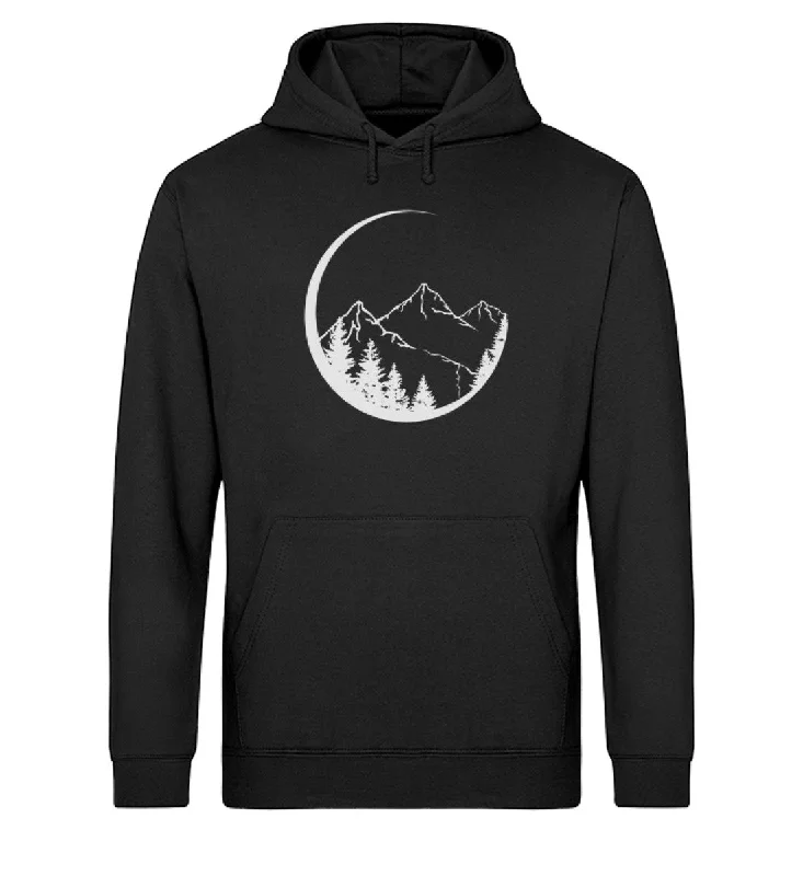 Berge und Mondsichel - Unisex Organic Hoodie'