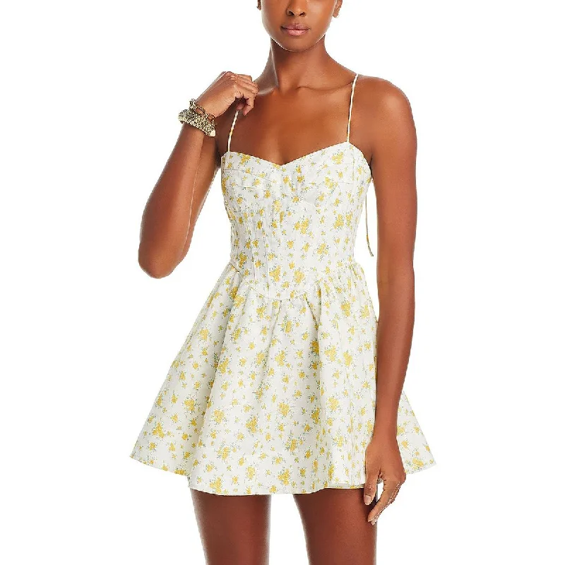 Bardot Womens Floral Print Mini Mini Dress