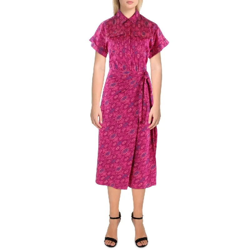 Lauren Ralph Lauren Womens Collar Side Tie Shirtdress