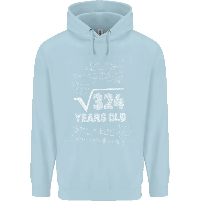 18th Birthday 18 Year Old Geek Funny Maths Mens 80% Cotton Hoodie