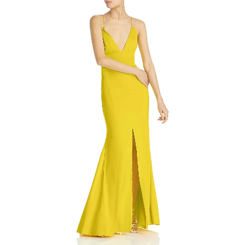 Aidan by Aidan Mattox Womens Mermaid V-Neck Evening Dress