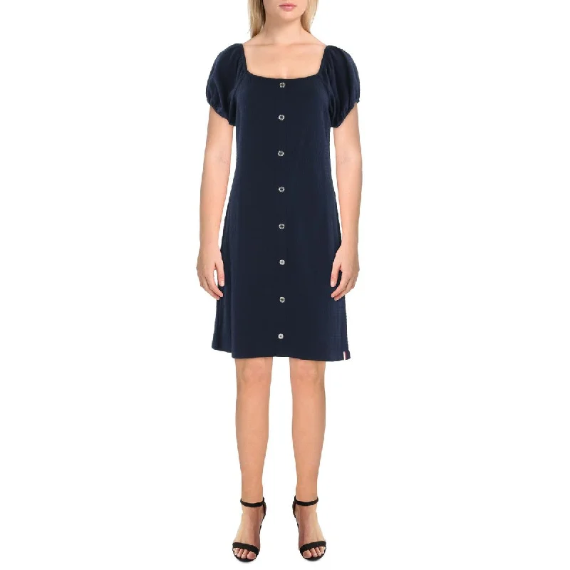 Tommy Hilfiger Womens Textured Short Mini Dress