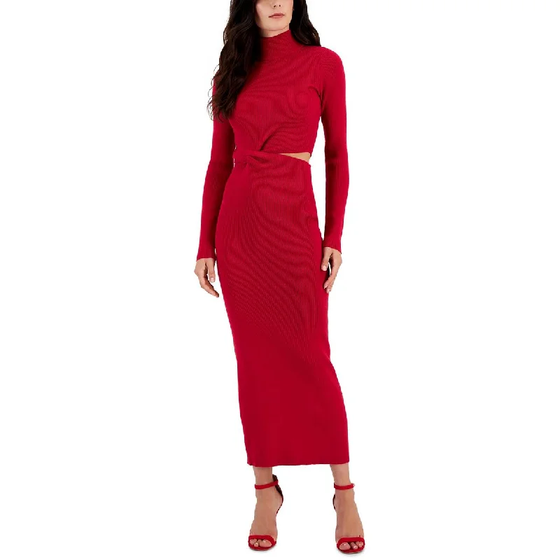 Rachel Rachel Roy Womens Full Length Mock Neck Sweaterdress