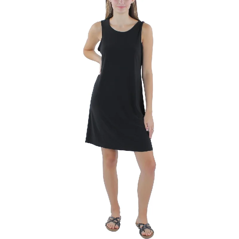 NY Collection Womens Petites Jersey Sleeveless Sheath Dress