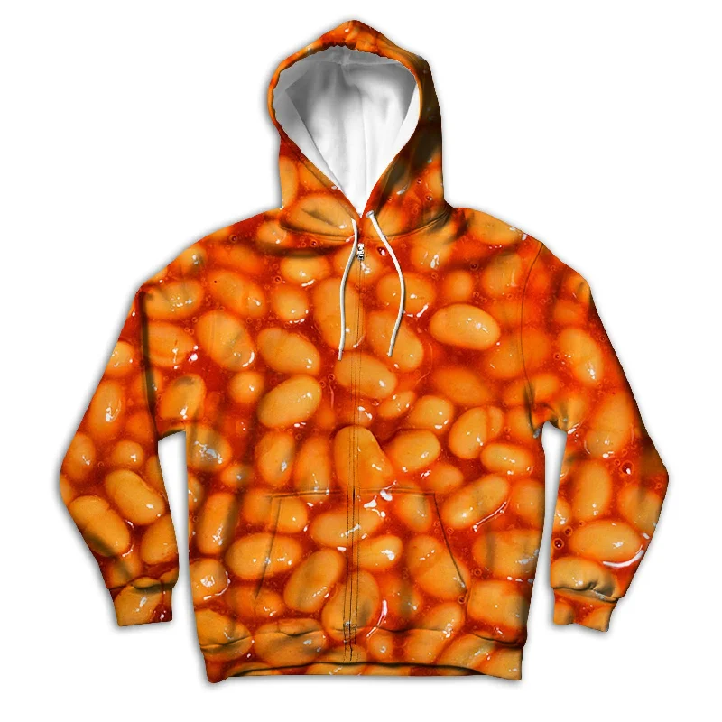 Baked Beans Unisex Hoodie Zipup