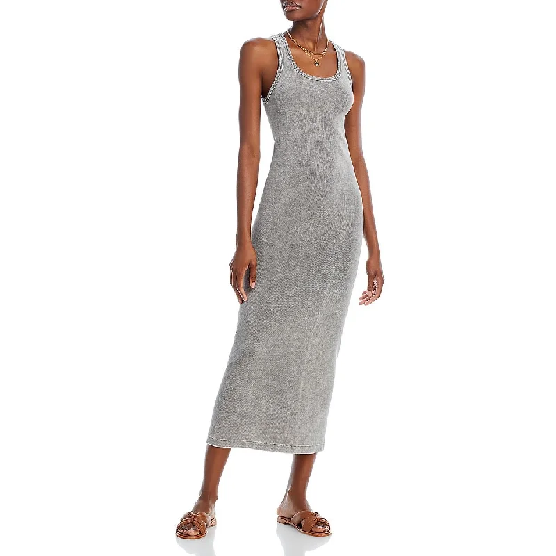 RE/DONE Womens Ribbed Ribbed Knit Maxi Dress