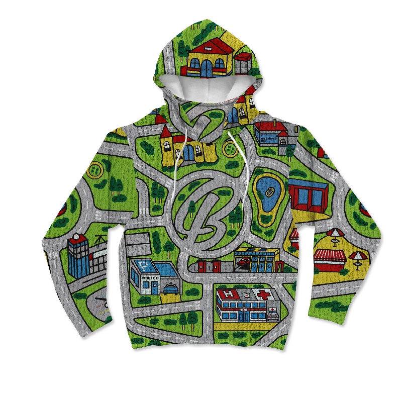 Car Map Carpet Unisex Hoodie Mask