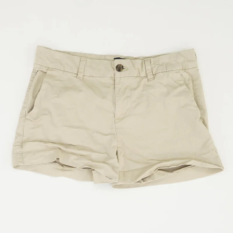 Tan Solid Khaki Shorts