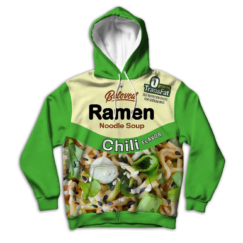 Green Chili Ramen Unisex Zip Up Hoodie