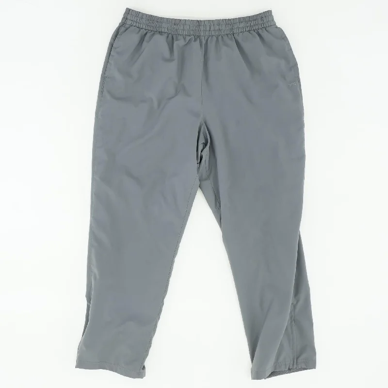 Gray Solid Active Pants