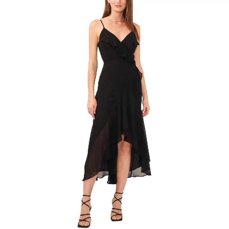 1.State Womens Ruffled Long Wrap Dress