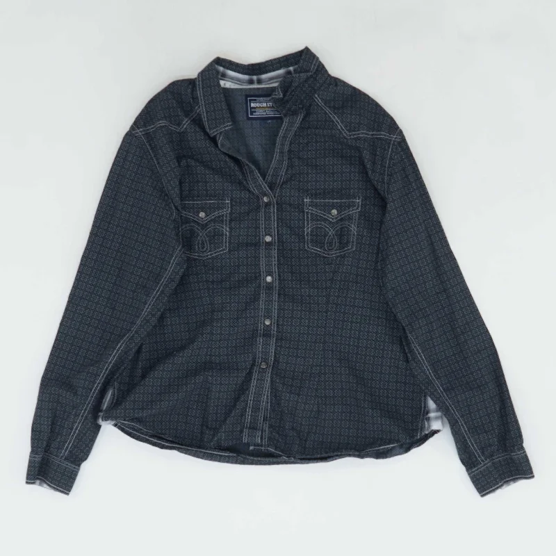 Charcoal Graphic Button Down