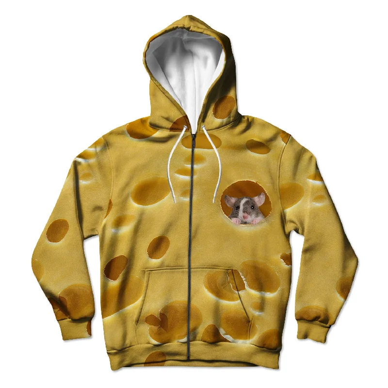 Swiss Mouse Unisex Hoodie Zipup