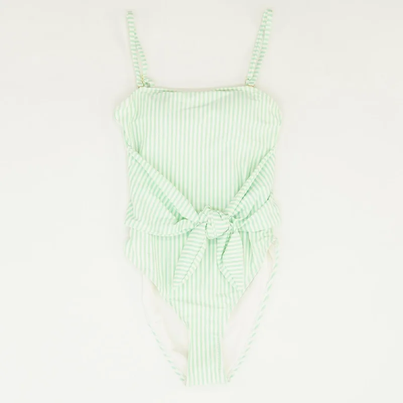 Green Striped One-Piece