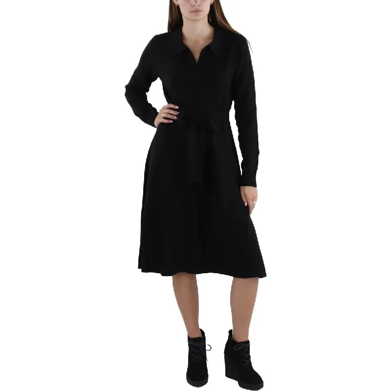 French Connection Womens Knit Knee Length Sweaterdress