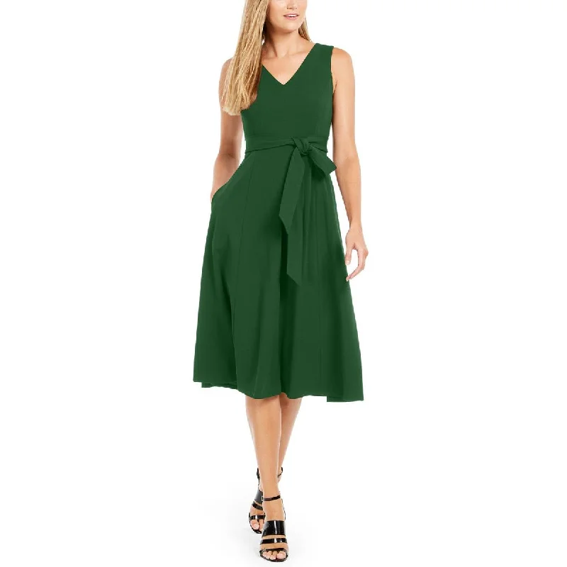 Calvin Klein Womens Sleeveless Calf Midi Dress