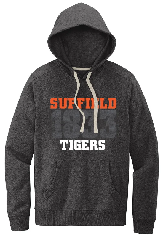 ES Sports Charcoal Heather Hoodie with 1833 & Tigers