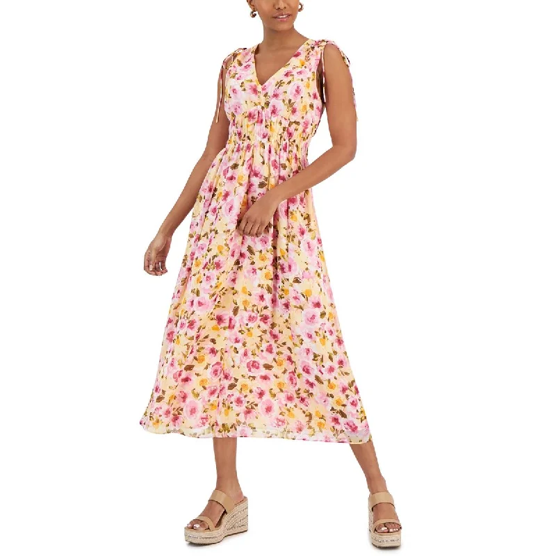 INC Womens Floral Print  Midi Dress