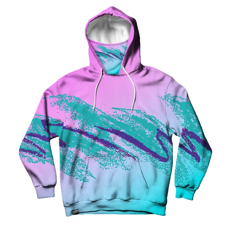 90's Swoosh Vaporwave Unisex Hoodie Mask