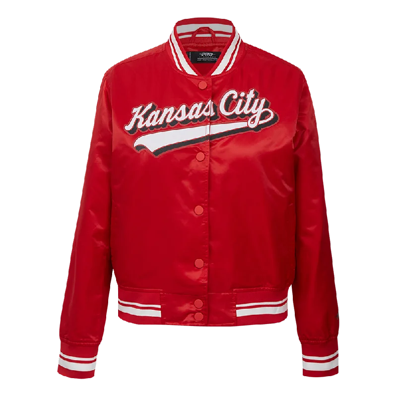 CHAMARRA DE SATÉN NFL KANSAS CITY CHIEFS SCRIPT TAIL PARA MUJER