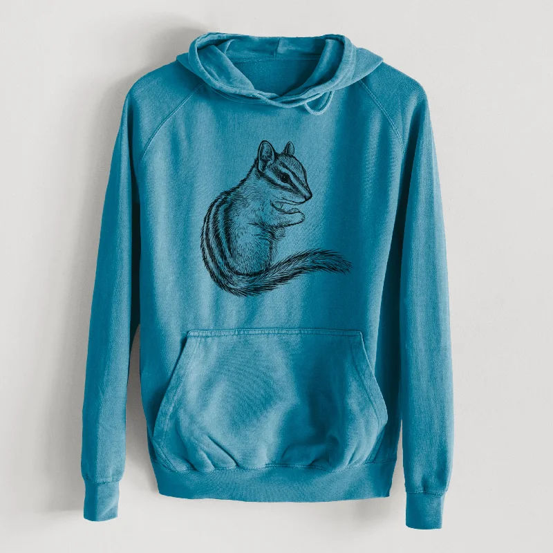 Chipmunk - Neotamias minimus  - Mid-Weight Unisex Vintage 100% Cotton Hoodie