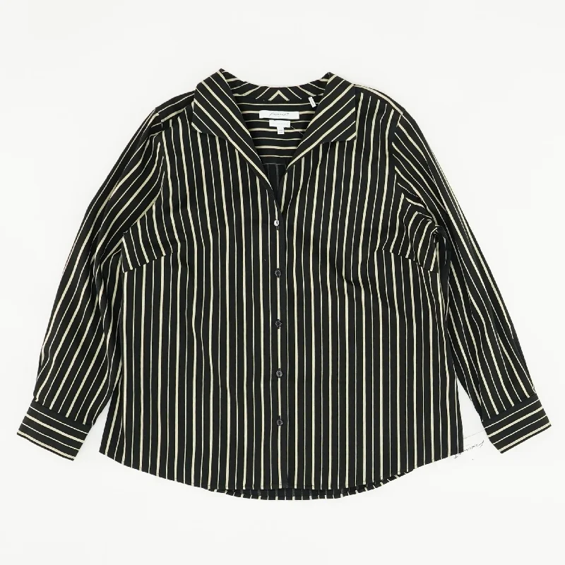 Black Striped Button Down