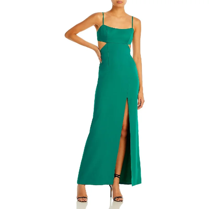 Aqua Womens   Cut-out Long Evening Dress