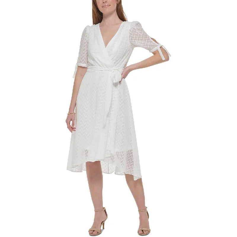 Tommy Hilfiger Womens Summer Bridal Shower Wrap Dress