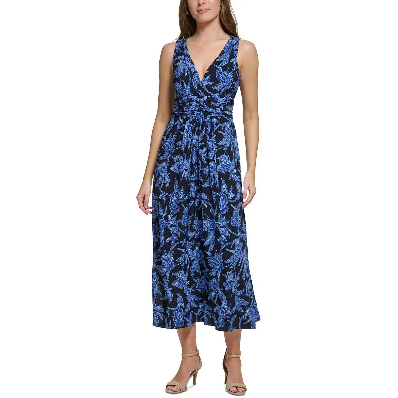 Tommy Hilfiger Womens Long Sleeveless Maxi Dress