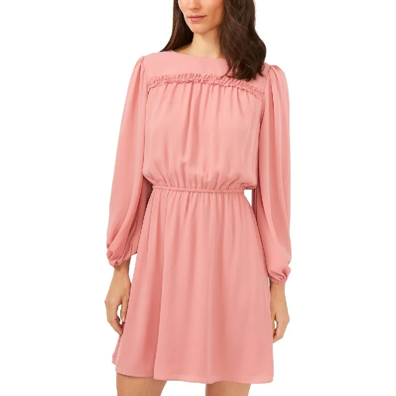 MSK Womens Chiffon Blouson Mini Dress