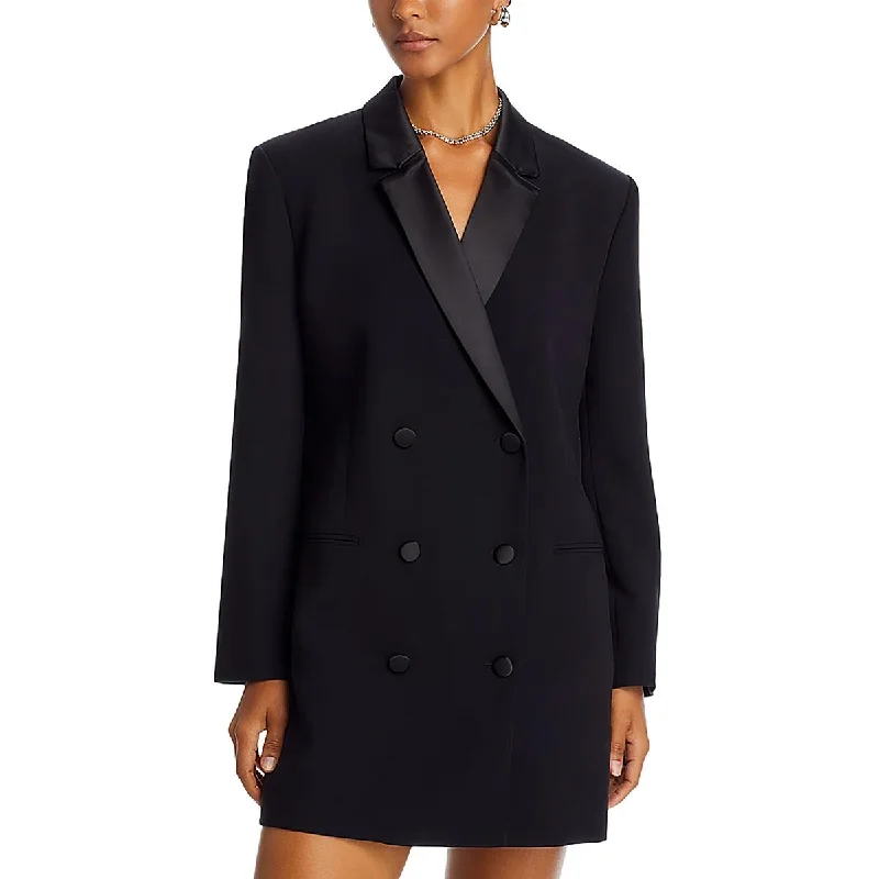 French Connection Womens Blazer Collar Mini Dress