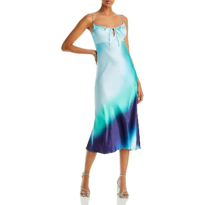 Rails Womens Laramie Keyhole Ombre Midi Dress