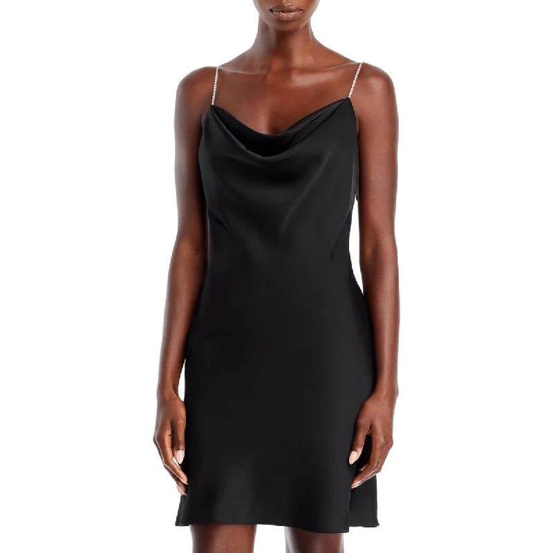 Aidan by Aidan Mattox Womens Satin Mini Cocktail and Party Dress