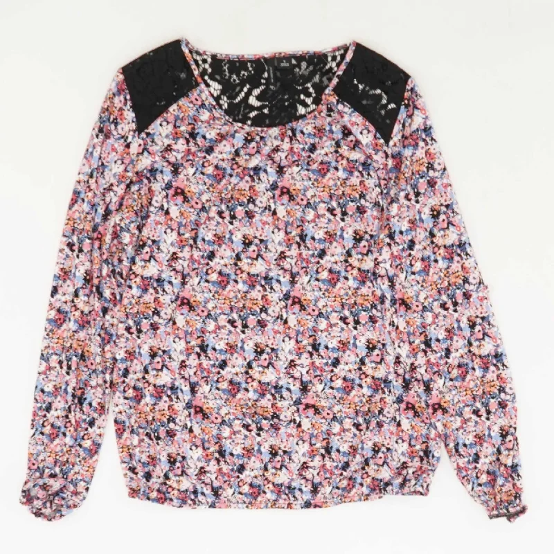 Multi Floral Long Sleeve Blouse