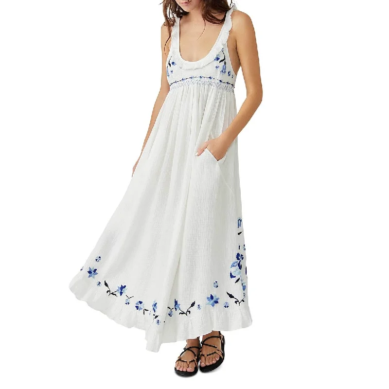 Free People Womens Magda Gauze Long Sundress