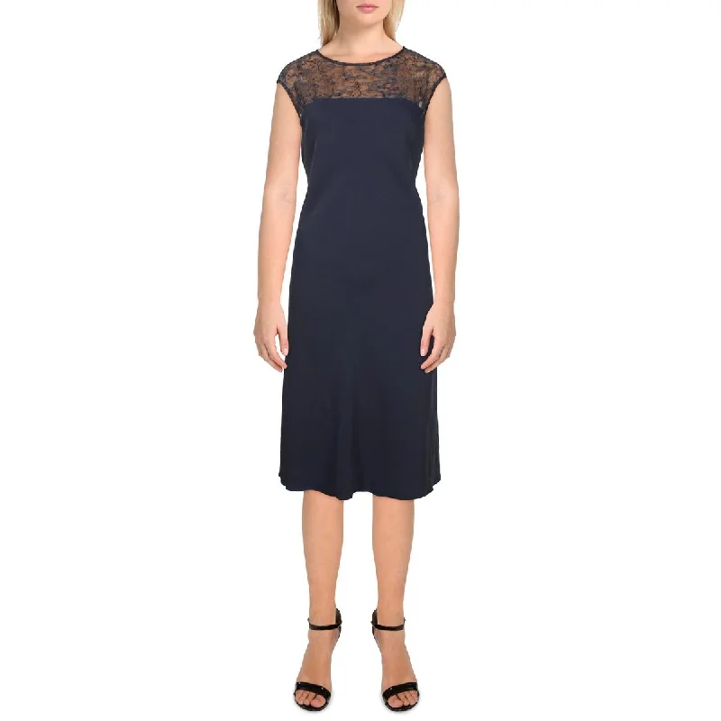 Lauren Ralph Lauren Womens Tynlee Lace Knee-Length Sheath Dress