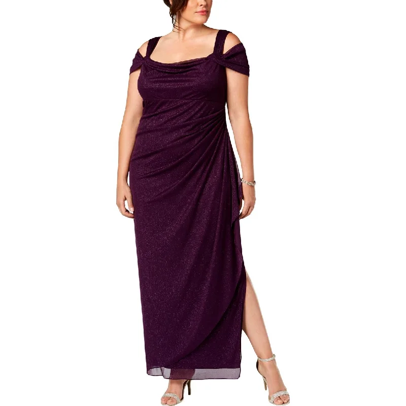 Alex Evenings Womens Plus Lined  Evening Dress