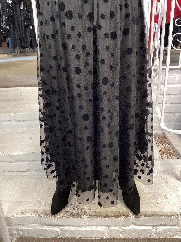 405 VITALITY MESH BLACK VELVET DOT SKIRT