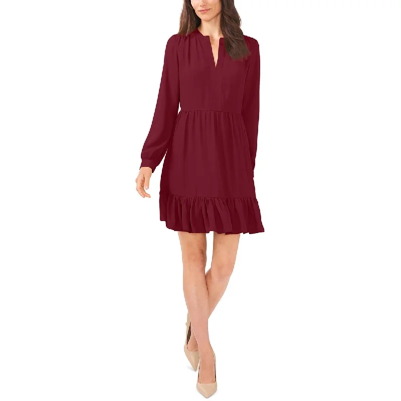 Vince Camuto Womens Ruffled  Fit & Flare Dress