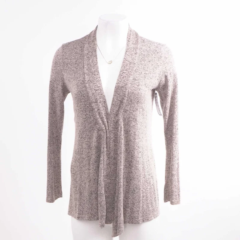 Gray Solid Cardigan Sweater