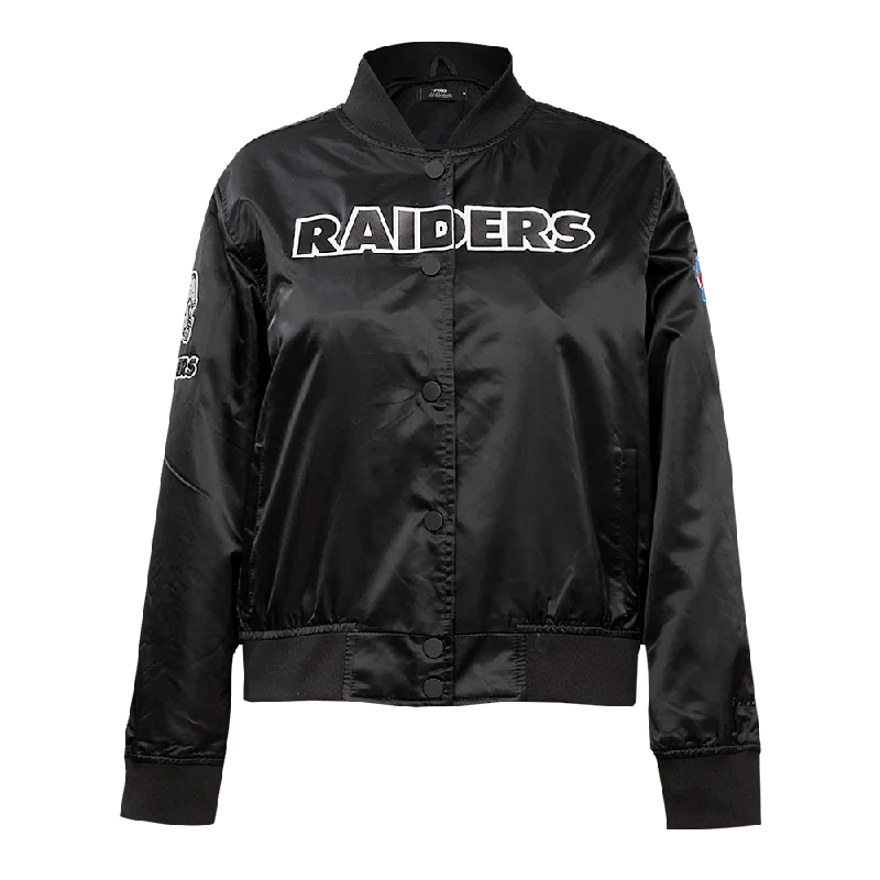 CHAMARRA DE SATÉN NFL LAS VEGAS RAIDERS CLASSIC ESSENTIALS PARA MUJER