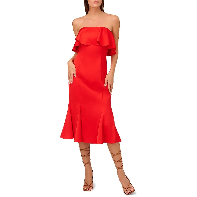 Liv Foster Womens Satin Long Cocktail And Party Dress